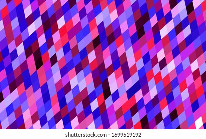 Hellrosa, blaue Vektorillustration, Low-Poly-Hintergrund. Ein Muster mit polygonalem Design. Illustration im polygonalen Stil mit sich wiederholenden Quadraten