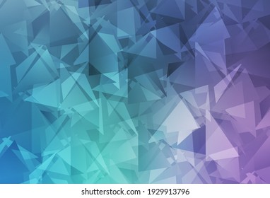 Light Pink, Blue vector low poly layout. Modern abstract illustration with triangles. Completely new template for your banner.