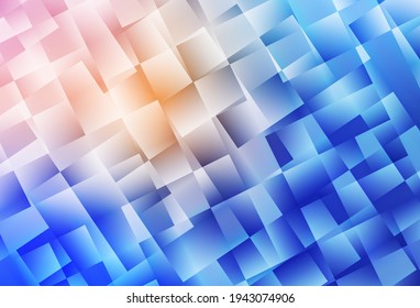 Light Pink, Blue vector low poly background. Creative illustration in halftone style with triangles. New template for your brand book.