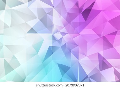 Diseño de polos bajos vectores azulados, de color rosa claro. Una ilustración de color completamente nueva en un estilo poligonal. Patrón para el fondo de un libro de marca.