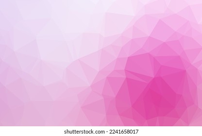 Color rosa claro, azul vectorial de baja textura de poli. Ilustración abstracta geométrica moderna con gradiente. Plantilla completamente nueva para el diseño de su negocio.