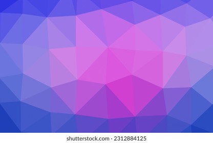 Diseño de polos bajos vectores azulados, de color rosa claro. Muestra con formas poligonales. Nuevo estilo para su diseño de negocio.