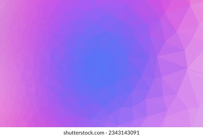 Diseño de polos bajos vectores azulados, de color rosa claro. Ilustración abstracta geométrica moderna con gradiente. Patrón triangular para el diseño de su negocio.