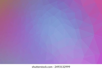 Light Pink, Blue vector low poly texture. A sample with polygonal shapes. Completely new template for your business design.