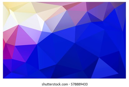Light Pink, Blue vector Low poly crystal background. Polygon design pattern. Low poly illustration, low polygon background.