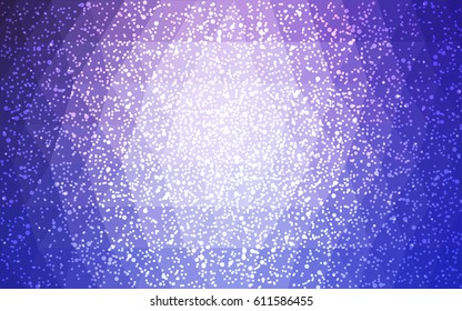 Light Pink, Blue vector low poly crystal background with snowflakes. Polygon christmas design pattern . Low poly illustration of New Year celebration.