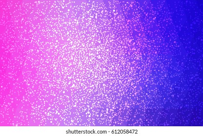 Light Pink, Blue vector low poly crystal background with snowflakes. Polygon christmas design pattern . Low poly illustration of New Year celebration.