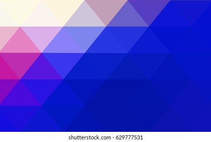 Light Pink, Blue vector Low poly crystal background. Polygon design pattern. Low poly illustration, low polygon background.