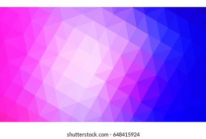 Light Pink, Blue vector Low poly crystal background. Polygon design pattern. Low poly illustration, low polygon background.