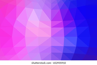 Light Pink, Blue vector Low poly crystal background. Polygon design pattern. Low poly illustration, low polygon background.