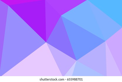 Light Pink, Blue vector Low poly crystal background. Polygon design pattern. Low poly illustration, low polygon background.