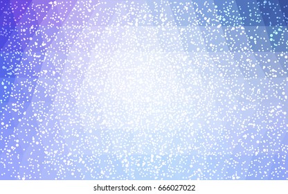 Light Pink, Blue vector low poly crystal background with snowflakes. Polygon christmas design pattern . Low poly illustration of New Year celebration.