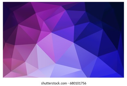 Light Pink, Blue vector Low poly crystal background. Polygon design pattern. Low poly illustration, low polygon background.