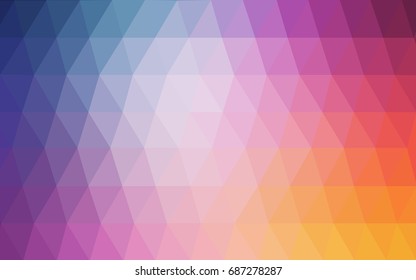 Light Pink, Blue vector Low poly crystal background. Polygon design pattern. Low poly illustration, low polygon background.