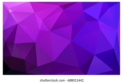 Light Pink, Blue vector Low poly crystal background. Polygon design pattern. Low poly illustration, low polygon background.