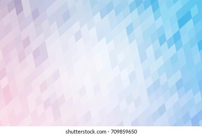Light Pink, Blue vector low poly background. A sample with a polygonal design. Illustration in polygonal style with repeating squares