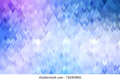 Light Pink, Blue vector low poly background. A sample with a polygonal design. Illustration in polygonal style with repeating squares