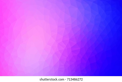 Light Pink, Blue vector Low poly crystal background. Polygon design pattern. Low poly illustration, low polygon background.