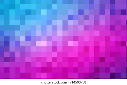 Light Pink, Blue vector low poly background. A sample with a polygonal design. Illustration in polygonal style with repeating squares
