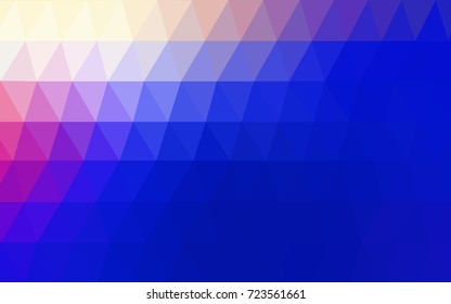 Light Pink, Blue vector Low poly crystal background. Polygon design pattern. Low poly illustration, low polygon background.