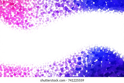 Light Pink, Blue vector low poly background. A sample with a polygonal design. Illustration in polygonal style with repeating squares