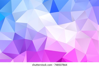Light Pink, Blue vector low poly template. Creative geometric illustration in Origami style with gradient. A completely new design for your business.