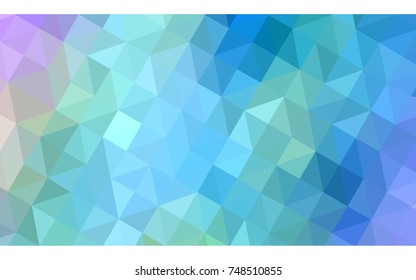 Light Pink, Blue vector Low poly crystal background. Polygon design pattern. Low poly illustration, low polygon background.