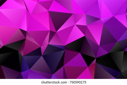 Light Pink, Blue vector low poly background. Triangular geometric sample with gradient.  Brand-new design for your business.