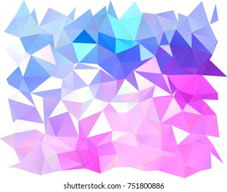 Light Pink, Blue vector low poly pattern. Geometric illustration in Origami style with gradient.  Brand-new style for your business design.