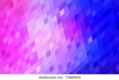 Light Pink, Blue vector low poly background. A sample with a polygonal design. Illustration in polygonal style with repeating squares