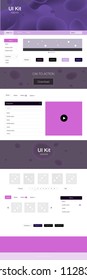 Light Pink, Blue vector Material Design Kit with liquid shapes. Elegant bright illustration with gradient  in memphis style. This sample is for your website.