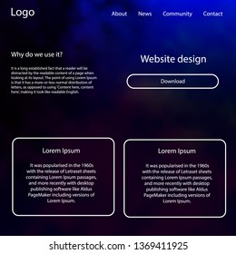 Light Pink, Blue vector Material Design Kit with stars. Decorative ui kit design in abstract style with colorful sky. Modern template for your landing page.