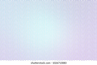 Light Pink, Blue vector modern geometrical circle abstract background. Dotted texture template. Geometric pattern in halftone style with gradient. 