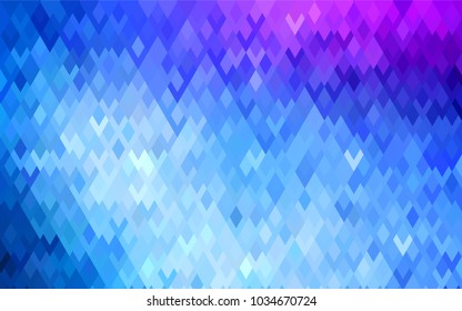 Light Pink, Blue vector modern geometrical background. Abstract template. Geometric pattern in square style with gradient.