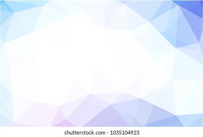 Light Pink, Blue vector modern geometrical abstract background. Texture, new background. Geometric background in Origami style with gradient. 