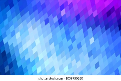 Light Pink, Blue vector modern geometrical background. Abstract template. Geometric pattern in square style with gradient.