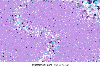 Light Pink, Blue vector modern geometrical background. Abstract template. Geometric pattern in square style with gradient.
