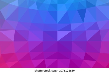 Light Pink, Blue vector modern geometrical abstract background. Texture, new background. Geometric background in Origami style with gradient. 