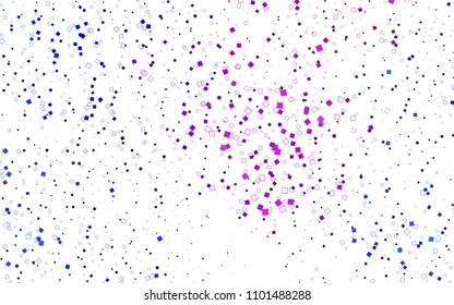 Light Pink, Blue vector modern geometrical background. Abstract template. Geometric pattern in square style with gradient.