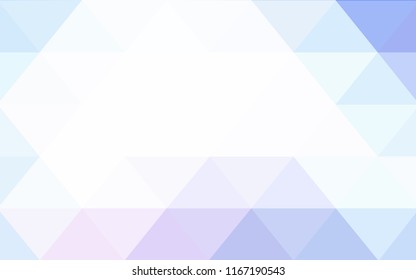 Light Pink, Blue vector modern geometrical abstract background. Texture, new background. Geometric background in Origami style with gradient. 