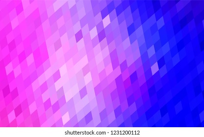 Light Pink, Blue vector modern geometrical background. Abstract template. Geometric pattern in square style with gradient.