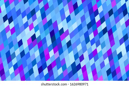 Light Pink, Blue vector modern geometrical background. Abstract template. Geometric pattern in square style with gradient.