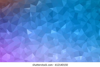 Light Pink, Blue vector modern geometrical abstract background. Texture, new background. Geometric background in Origami style with gradient. 