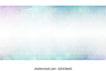 Light Pink, Blue vector modern geometrical circle abstract background. Dotted texture template. Geometric pattern in halftone style with gradient. 