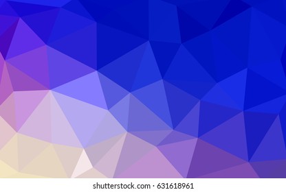 Light Pink, Blue vector modern geometrical abstract background. Texture, new background. Geometric background in Origami style with gradient. 