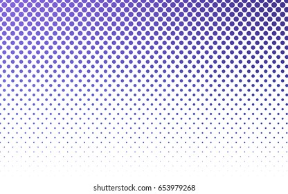 Light Pink, Blue vector modern geometrical circle abstract background. Dotted texture template. Geometric pattern in halftone style with gradient. 