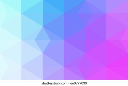 Light Pink, Blue vector modern geometrical abstract background. Texture, new background. Geometric background in Origami style with gradient. 