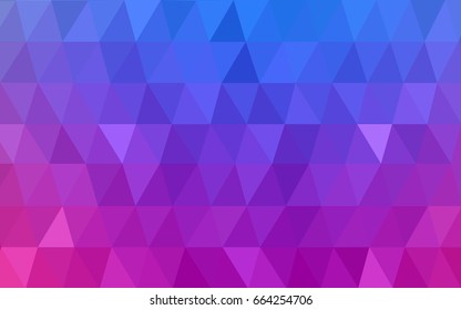 Light Pink, Blue vector modern geometrical abstract background. Texture, new background. Geometric background in Origami style with gradient. 