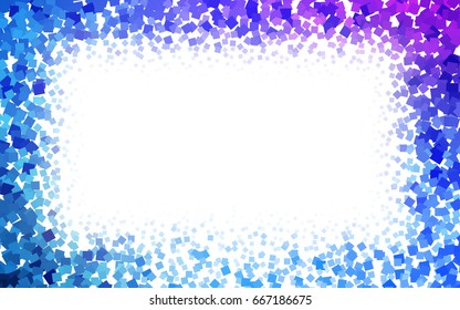 Light Pink, Blue vector modern geometrical background. Abstract template. Geometric pattern in square style with gradient.