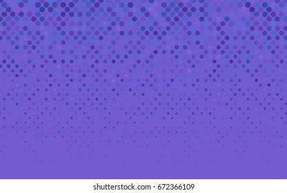 Light Pink, Blue vector modern geometrical circle abstract background. Dotted texture template. Geometric pattern in halftone style with gradient. 
